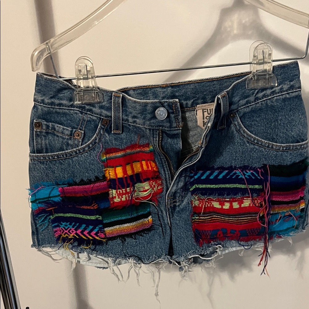 Women's Multicolor Denim Shorts